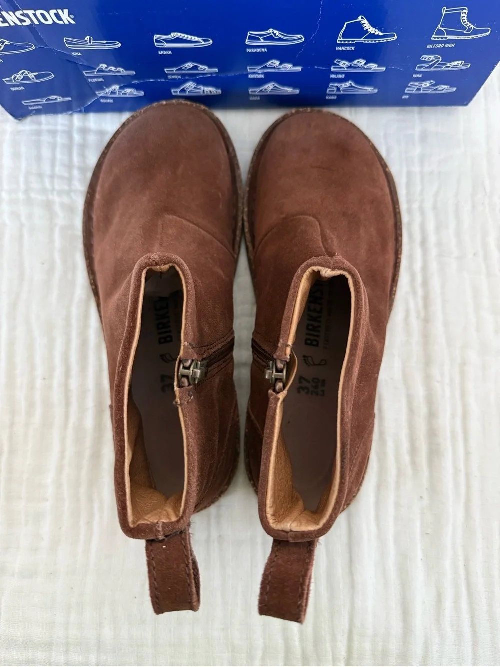 NIB Rare Birkenstock Melrose Suede Leather Booties Size 37 Regular/Wide